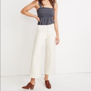 Madewell Emmett Wide-leg cropped pants size 31